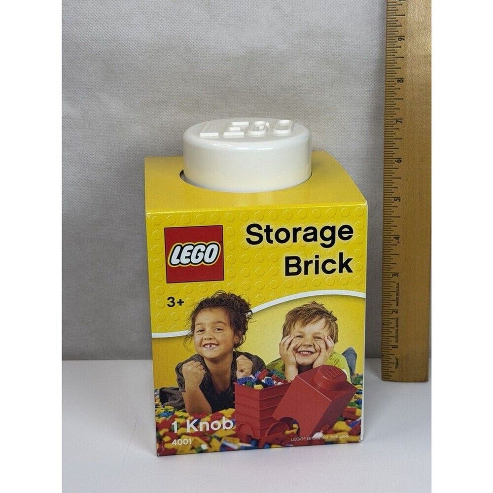 LEGO Storage Brick 1 Square White Toy Container Box 1x1 Knob Stackable New